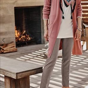 J.Jill ponte slim leg beige pant